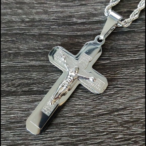 Stainless Steel Cross Pendant - Picture 1 of 5